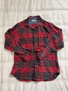 Men's Red Plaid Button-Down Shirt by Woolrich